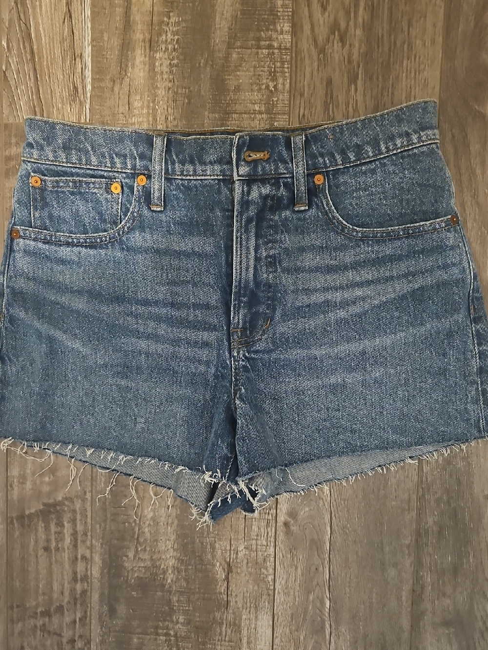 NWT Madewell Blue Denim Cutoff The Perfect Jean Shorts 29